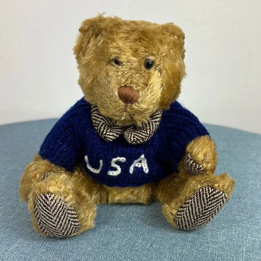 First And Main Rare Bears Teddy Bear American Flag Sweater